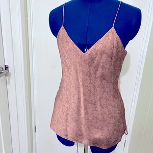 NWT Cami NYC pink damask silk tank